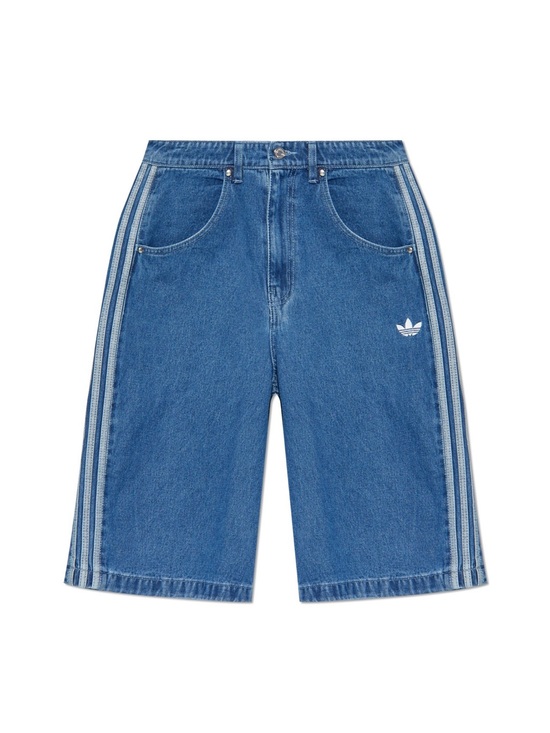 adidas Other - adidas Light Blue Denim Shorts with White Trefoil Tag